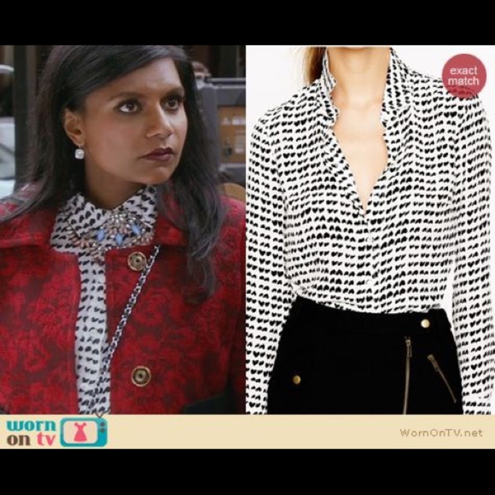J. Crew Black and White Blouse